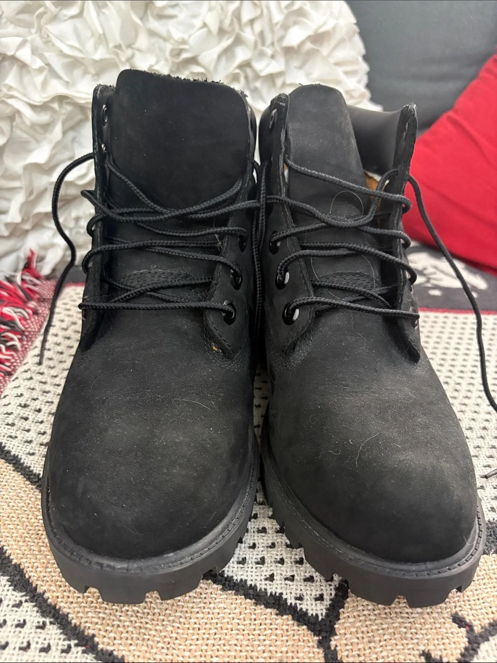 Timberland Kids Black Lace-Up Waterproof Boots size 5.5